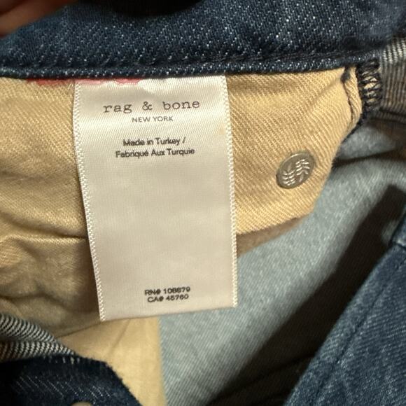 Rag and Bone Women's Jeans High Rise Crop Flare Maya Button Fly Size 26 27x26 - Picture 9 of 14